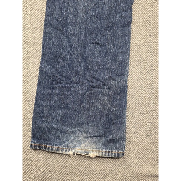 True Religion Straight Leg Jeans Mens 29 Blue Medium Wash Made in USA Distressed - Picture 8 of 11